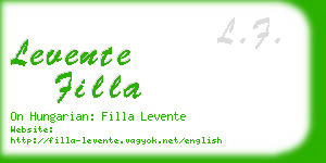 levente filla business card